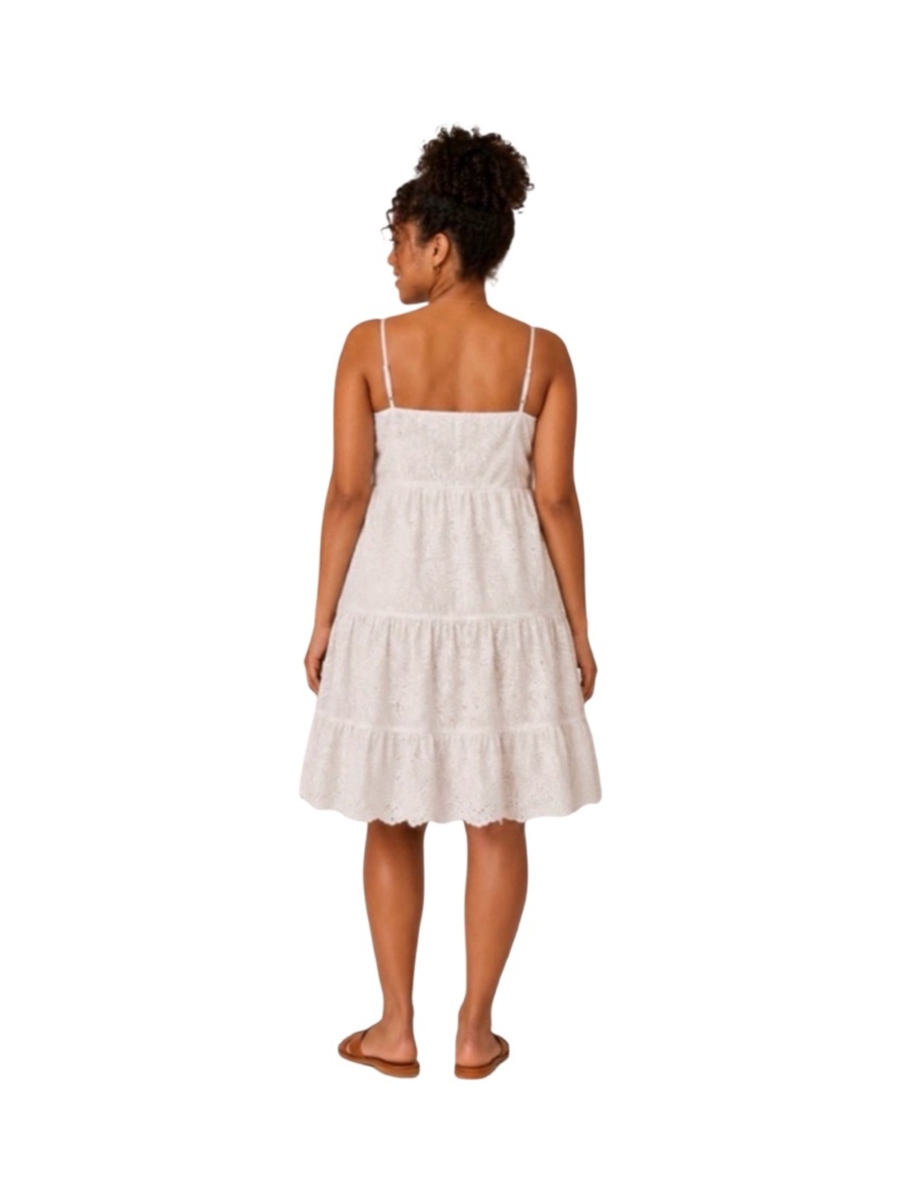 Michael Kors White Eyelet Tiered Sundress - Picture 3 of 12
